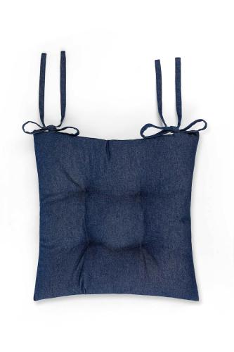 Coincasa denim μαξιλάρι καρέκλας μονόχρωμο 40 x 40 cm - 007358129 Denim Blue Σκούρο